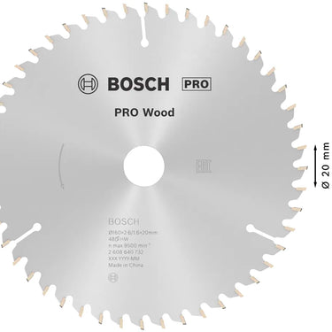 Zaagblad Wood - 160 mm x 20 mm x 48T