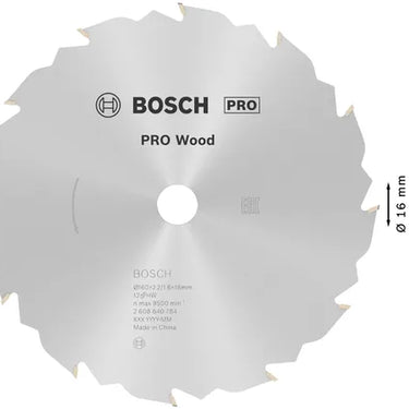 Zaagblad Wood - 160 mm x 16 mm x 12T
