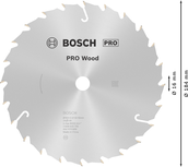 Bosch PRO Wood cirkelzaagblad, 184 x 2,2 x 16 mm, T24