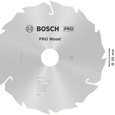 Zaagblad Wood - 190 mm x 30 mm x 12T