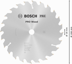 Bosch PRO Wood cirkelzaagblad, 184 x 2,6 x 16 mm, T24