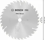 Bosch PRO Wood cirkelzaagblad, 184 x 2,6 x 16 mm