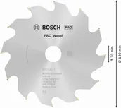 Bosch PRO Wood cirkelzaagblad, 130 x 2,4 x 20 mm