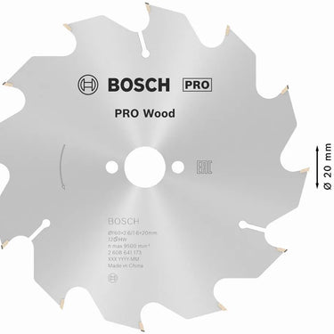 Zaagblad Wood - 160 mm x 20 mm x 12T