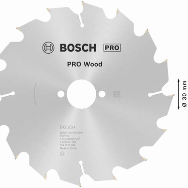 Zaagblad Wood - 190 mm x 30 mm x 16T