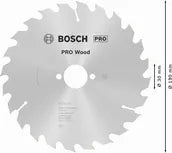 Bosch PRO Wood cirkelzaagblad, 190 x 2 x 30 mm