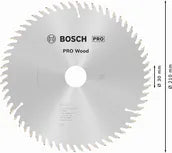 Bosch PRO Wood cirkelzaagblad, 210 x 2,8 x 30 mm