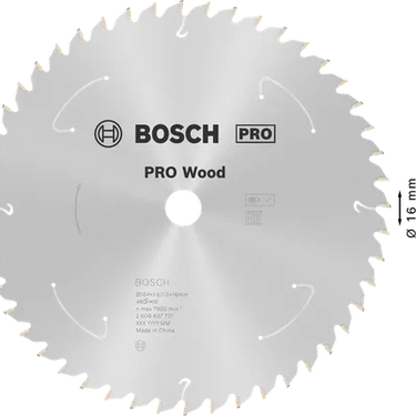 Zaagblad Hout - 184 mm x 16 mm x 48T