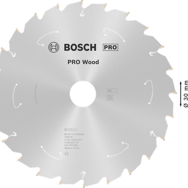 Zaagblad Hout - 216 mm x 30 mm x 24T