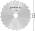 PRO Wood Cordless Cirkelzaagblad 216 x 1,7 x 30 mm T24