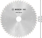 PRO Wood Cordless Cirkelzaagblad 216 x 1,7 x 30 mm T48