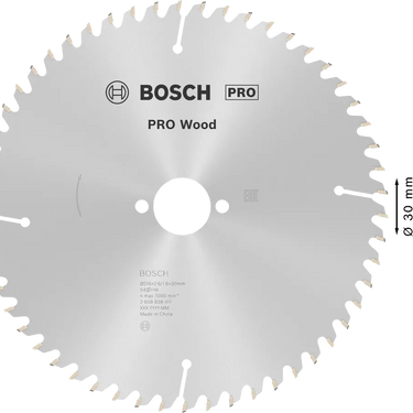 Zaagblad Hout - 216 mm x 30 mm x 54T