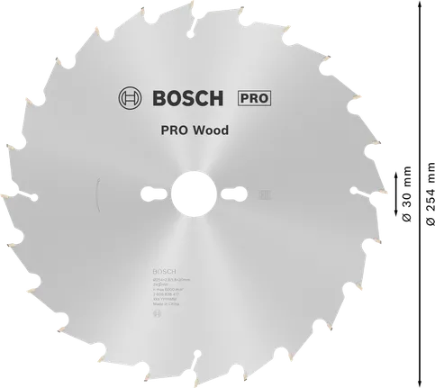 Bosch PRO Wood Cirkelzaagblad 254 x 2,8 x 30 mm, T24
