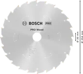 PRO Wood Cordless Cirkelzaagblad 254 x 2,2 x 30 mm T24