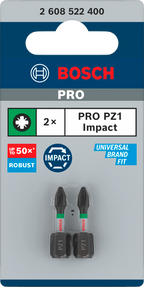 Bosch PRO Pozidriv Impact Bit Set PZ1 – 25 mm (2-delig)