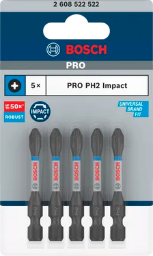 PRO Phillips slagschroefbit PH2, 55 mm