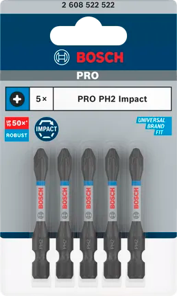 PRO Phillips slagschroefbit PH2, 55 mm