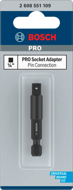 PRO Socket Adapter met pinaansluiting, 1/4", 50 mm