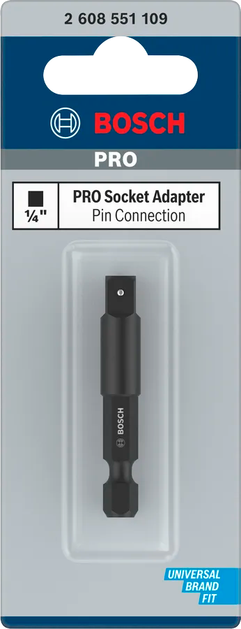 PRO Socket Adapter met pinaansluiting, 1/4", 50 mm