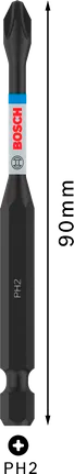 PRO Phillips slagschroefbit PH2, 90 mm