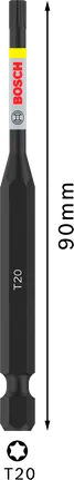 PRO Torx Slagschroefbit, T20, 90 mm, 1-Delig