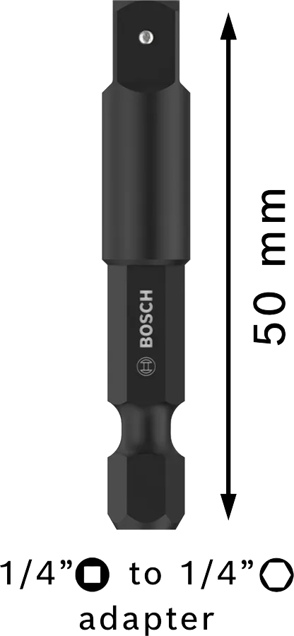 PRO Socket Adapter met pinaansluiting, 1/4", 50 mm