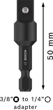 PRO Socket Adapter met pinaansluiting, 3/8", 50 mm