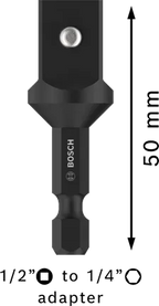 PRO Socket Adapter met pinaansluiting, 1/2", 50 mm