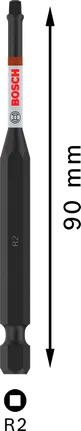 Bosch PRO Robertson Slagschroefbit – R2, 90 mm