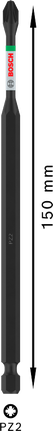 Bosch PRO PZ2 Impact Bit – 150 mm
