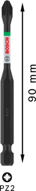 Bit PZ2 - 90 mm - 1st