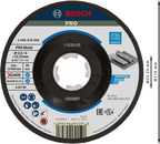 Bosch PRO Metal Bonded Grinding Disc 115 x 6 x 22.23 mm (X-LOCK)