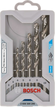 PRO Stainless Steel HSS Co Spiraalboorset 7 Delig