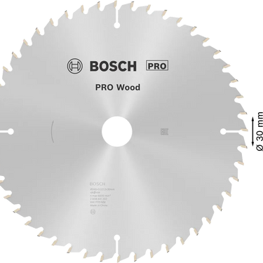 Zaagblad Hout - 260 mm x 30 mm x 48T