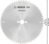 Bosch PRO Wood cirkelzaagblad, 305 x 3,2 x 30 mm, T60
