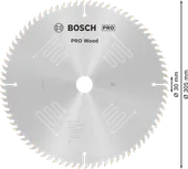 Bosch PRO Wood cirkelzaagblad, 305 x 3,2 x 30 mm, T80