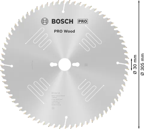 Bosch PRO Wood Cirkelzaagblad 305 x 3,2 x 30 mm, T72
