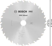 Bosch PRO Wood cirkelzaagblad, 165 x 1,7 x 20 mm