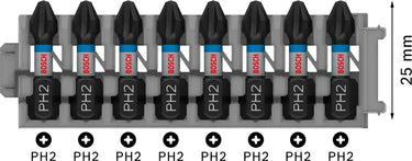 Bit PH2 - 25 mm - 8st