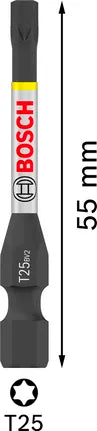 PRO Torx Slagschroefbit, T25, 55 mm, 15-Delig