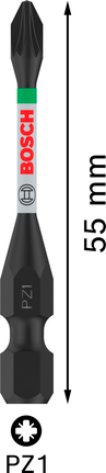 Bosch PRO PZ1 Impact Bit – 55 mm (2-delig)