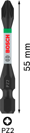 Bosch PRO PZ2 Impact Bit – 55 mm (2-delig)