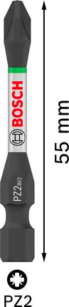 Bosch PRO PZ2 Impact Bit – 55 mm (15-delig)