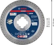 EXPERT HardCeramic X-LOCK Diamantdoorslijpschijf 115 × 22,23 × 1,4 × 10 mm