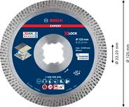 EXPERT HardCeramic X-LOCK Diamantdoorslijpschijf 125 x 22,23 x 1,4 x 10 mm