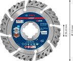 EXPERT MultiMaterial X-LOCK Diamantdoorslijpschijf 115 x 22,23 x 2,4 x 12 mm
