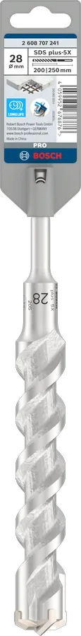 PRO SDS plus-5X Hamerboor, 28 x 200 x 250 mm