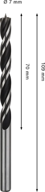 Houtboor 7 mm x 70 mm
