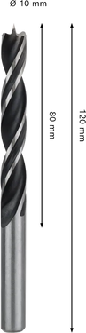 Houtboor 10 mm x 80 mm