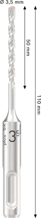 PRO SDS plus-5X Hamerboor, 3,5 x 50 x 110 mm